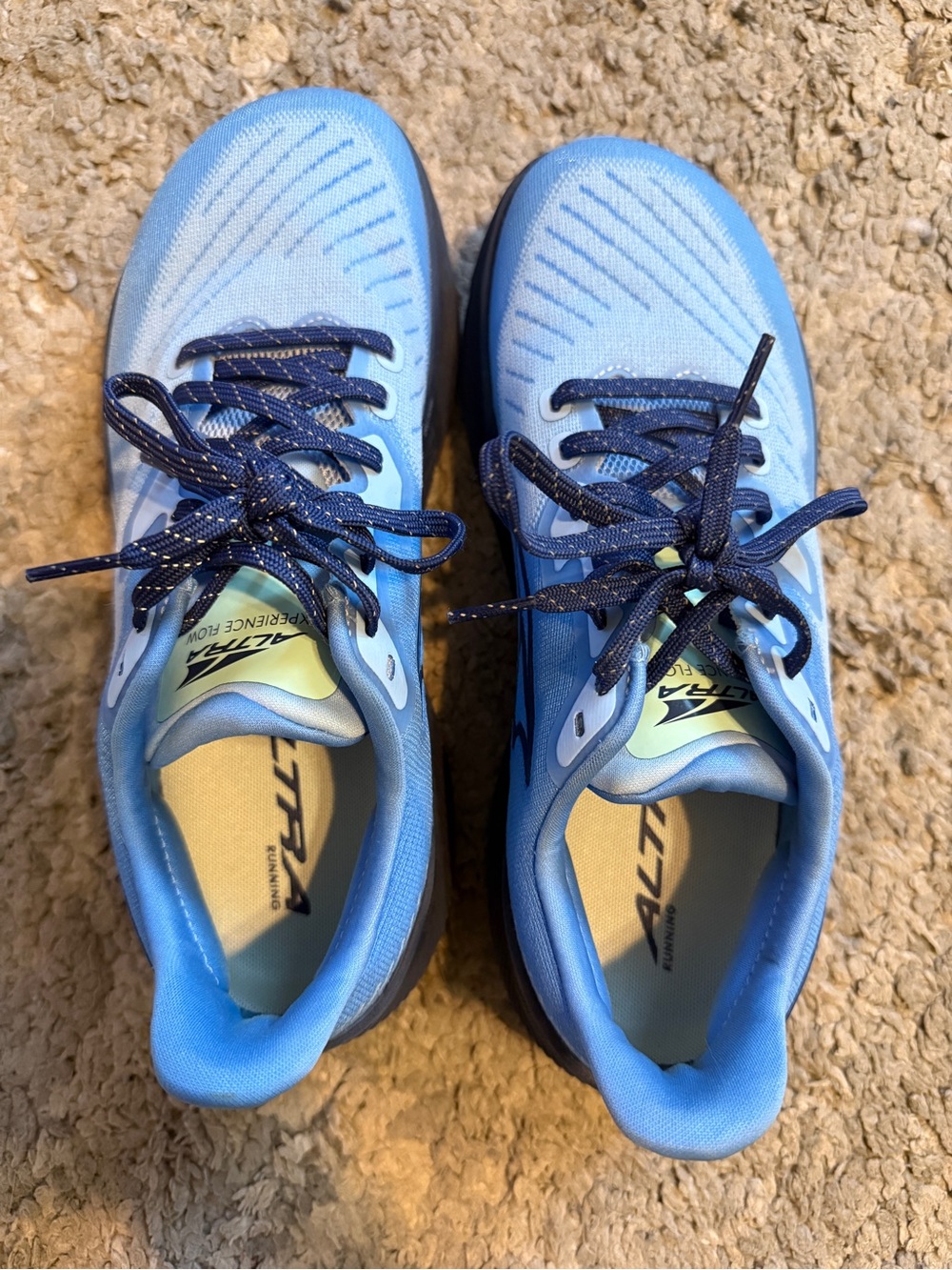 Altra Light Blue Running Shoes with Navy Details